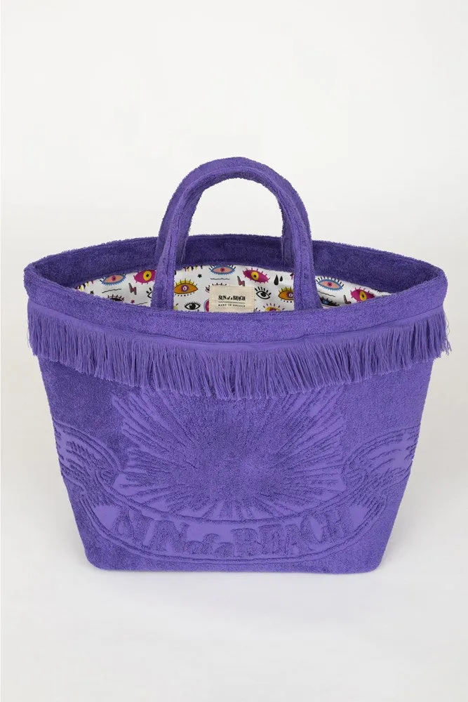 Starry Eyes Ultra Violet | Oversized Beach Bag