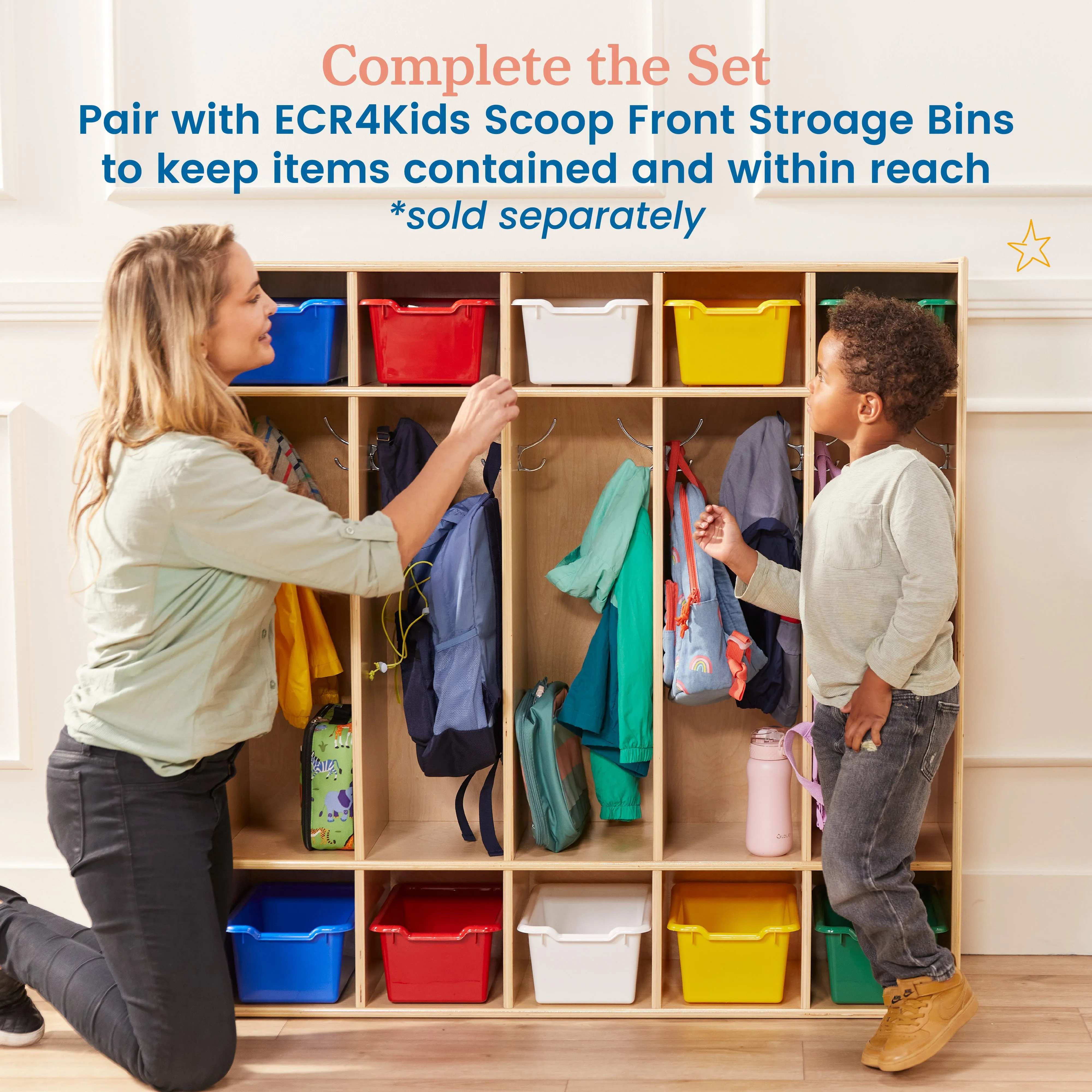 Streamline 5-Section Coat Locker, Classroom Furniture