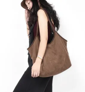 Suede Women Big Bags Simple Style Women Hand Bags Shoulder Bag