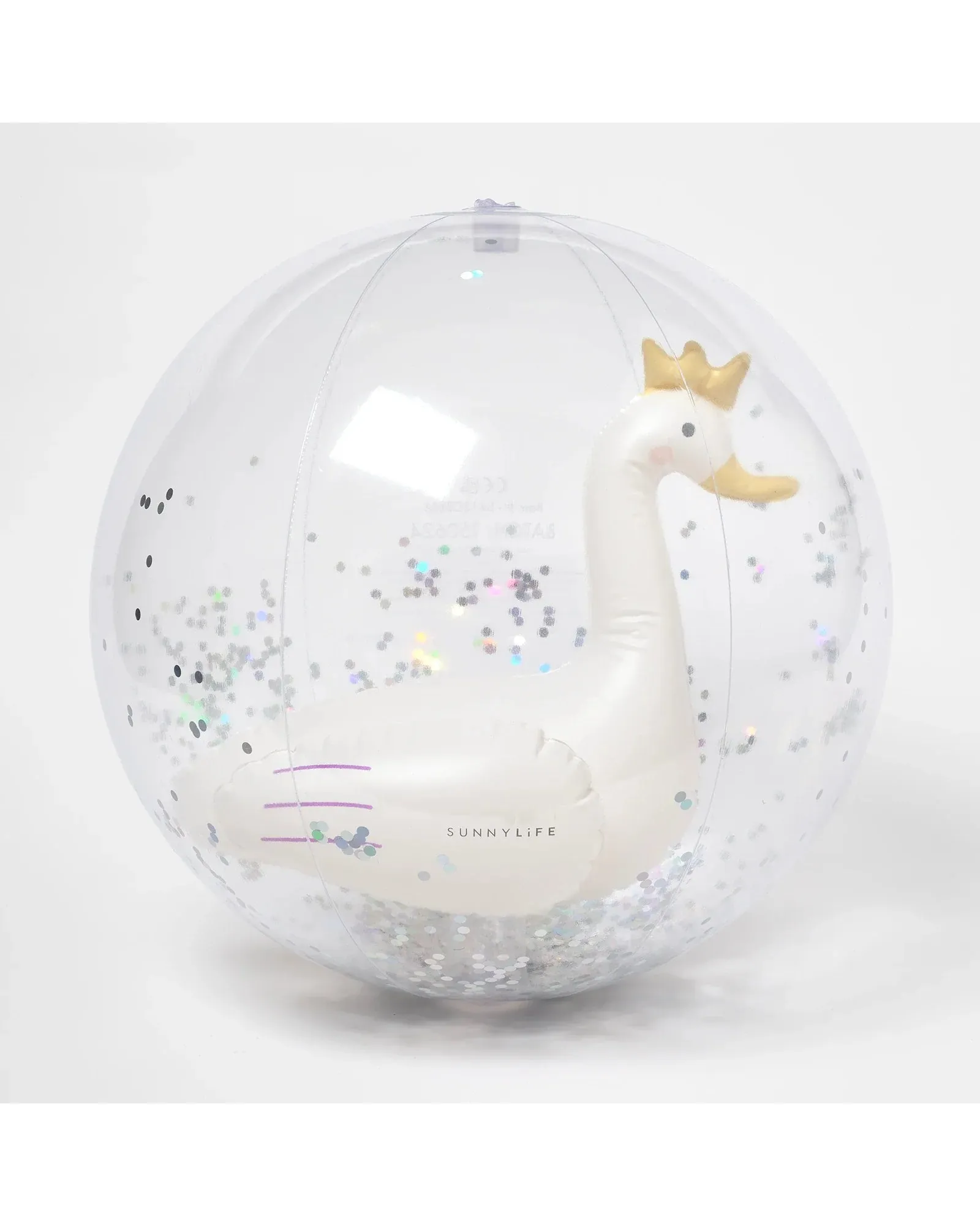 Sunnylife 3D Inflatable Beach Ball Princess Swan Multi