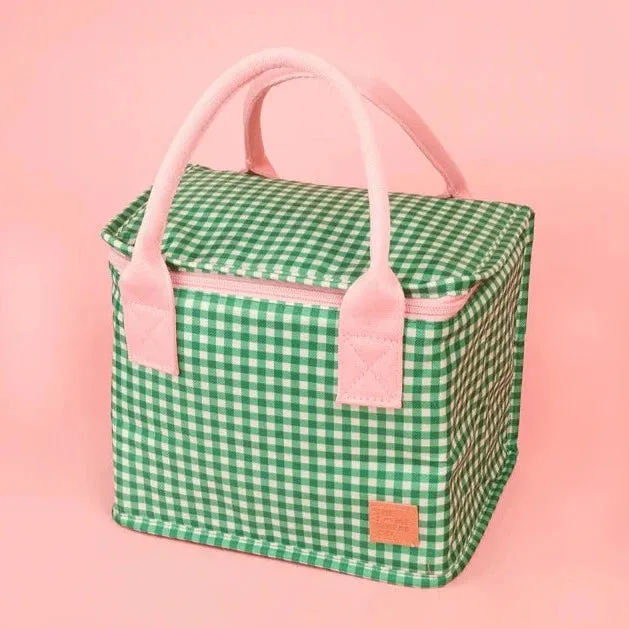 The Somewhere Co. Insulated Lunch Bag - Green Gingham