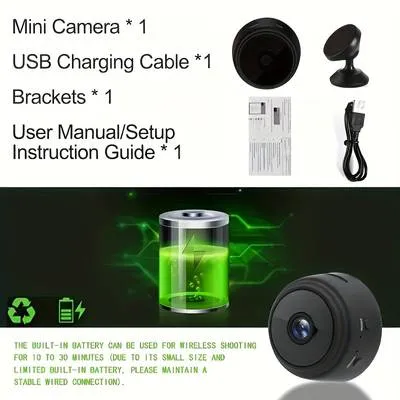 Upgraded Lens A9 Camera, Night Vision WIFI IP Camera