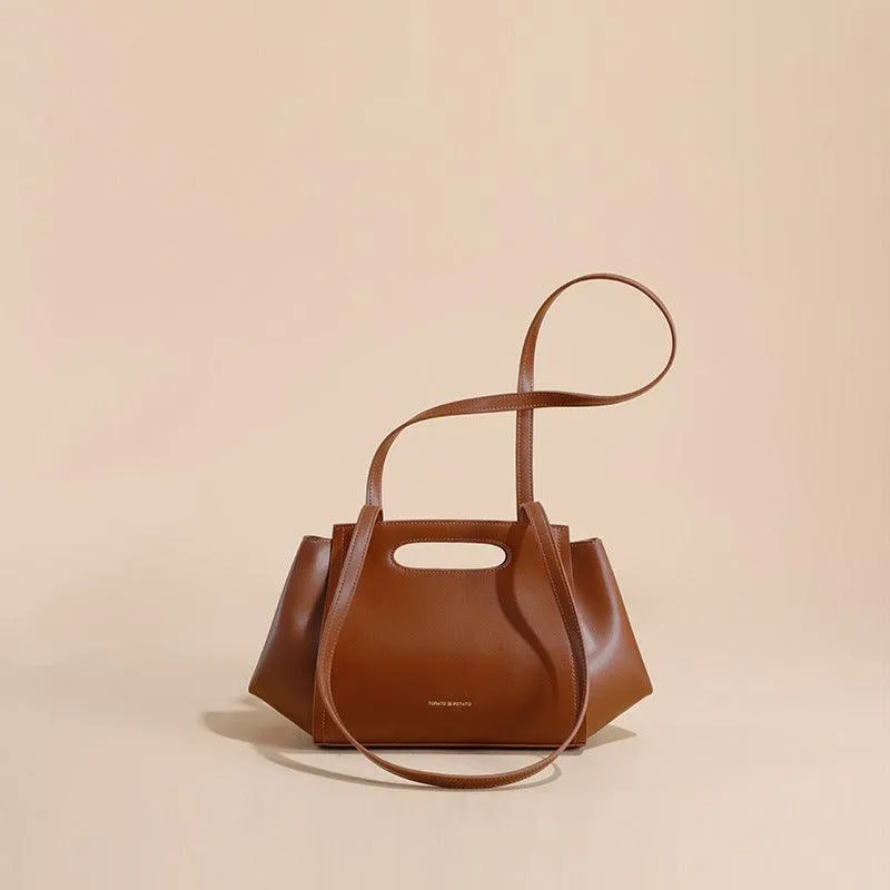 Urban Simplicity Cowhide Shoulder Bag