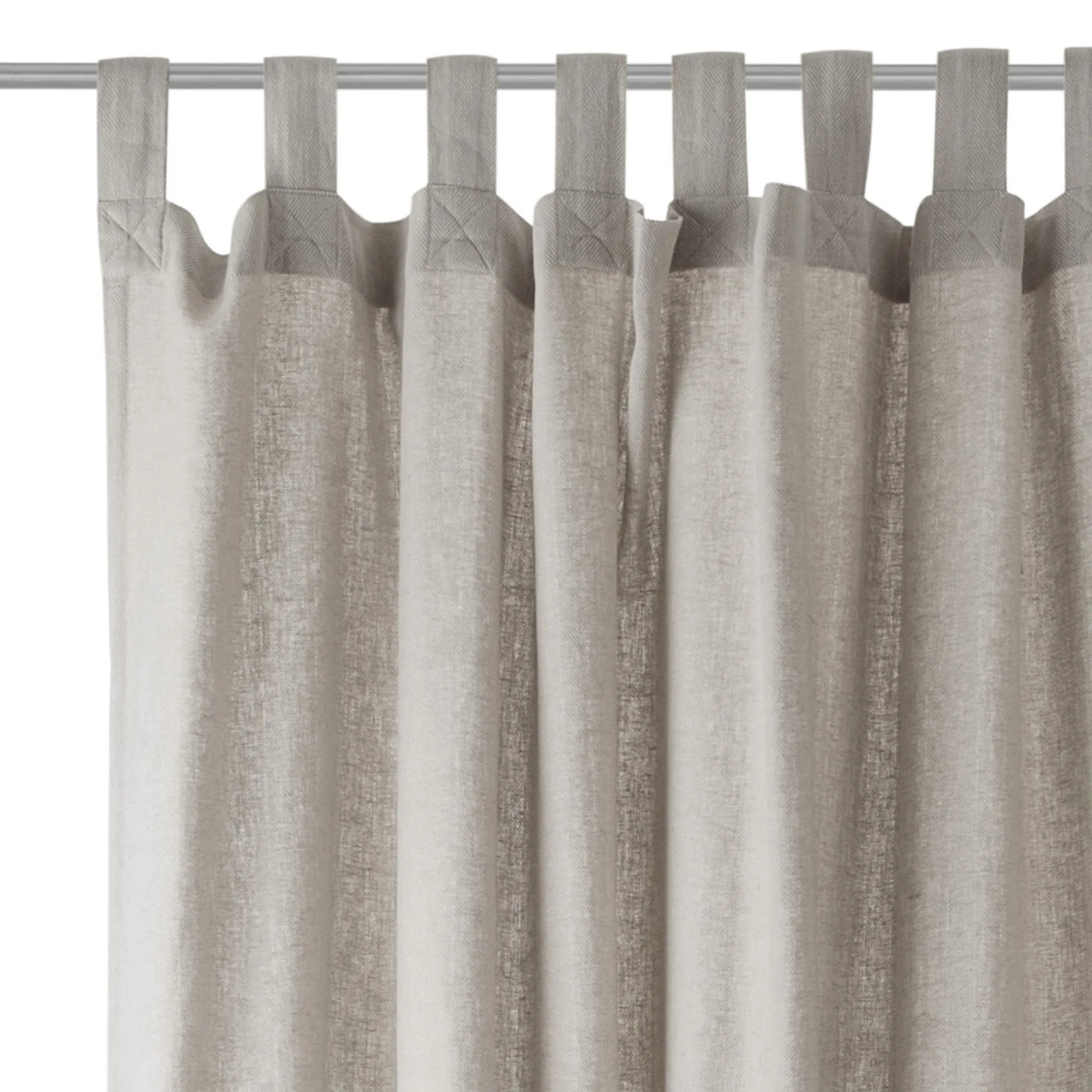 Vinstra Curtain Set [Grey/Natural white]