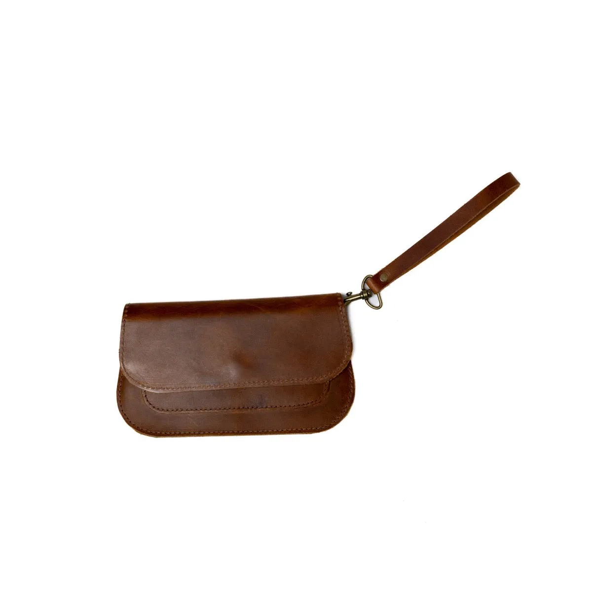 Wristlet Wallet in Cognac