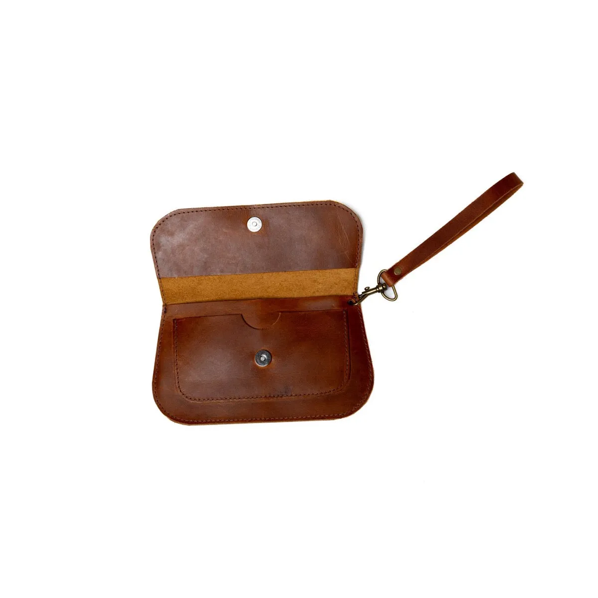 Wristlet Wallet in Cognac